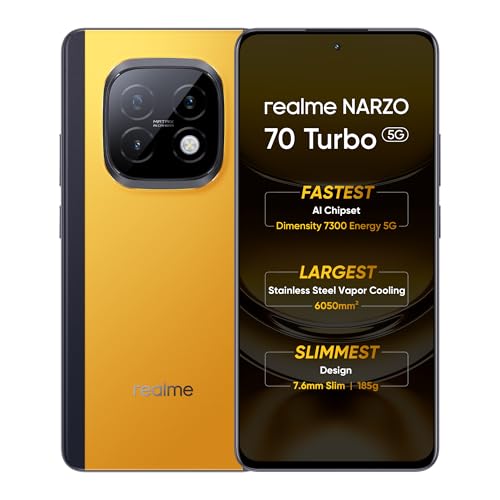 realme NARZO 70 Turbo 5G Turbo Yellow 6GB RAM128GB Storage